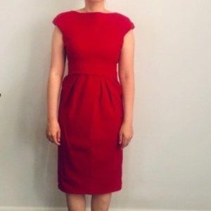 Giambattista Valli Midi Deep Magenta Dress